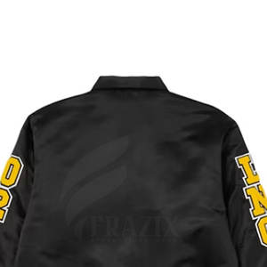 Chaqueta Bomber de Satén para Hombre, Corte Ajustado, Cuello Alto, Diseño Personalizable, Secado Rápido, Transpirable, para Invierno - Product Image 3