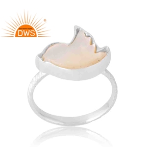 Anillo de piedras preciosas de nácar Natural de Plata de Ley 925, joyería personalizada para mujer, regalo para ella - Product Image 1