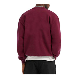 Custom Logo OEM Men Fleece <b>Crewneck</b> Sweatshirt Heavy Weight Loose Fit Soft Oversized Pullover Sweatshirtsr basicscotton blended - Product Image 5