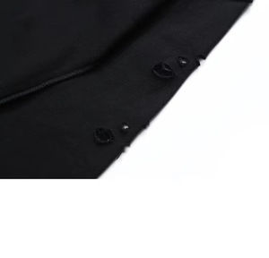 Sweat-shirts à capuche courts à ourlet brut, tissu personnalisé, fermeture éclair personnalisée, trou personnalisé, logo personnalisé, unisexe, 100% coton, séchage rapide, respirant pour l'hiver - Product Image 3