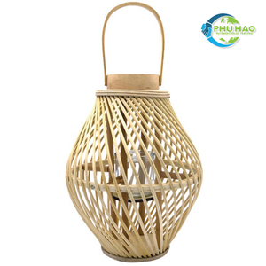 Diseño de medio ambiente sostenible: candelabro de farol de bambú de ratán tejido decoración del hogar restaurante Resort jardín personalización - Product Image 4