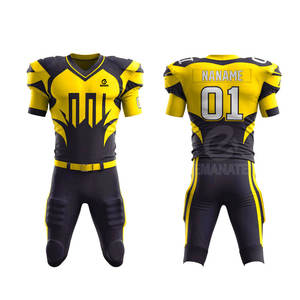 Conjuntos de Uniformes de Fútbol Americano Personalizables con Estampado por Sublimación de Estilo Único con Diseño de Manga Corta Transpirable - Product Image 1