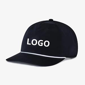Casquette de golf en polyester léger à 5 panneaux avec logo personnalisé Casquette en corde de performance respirante pour les sports de rue et les voyages d'affaires - Product Image 1