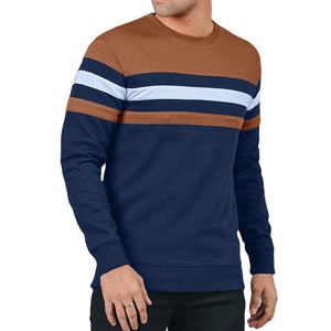 Sweat-shirt sport pour homme en molleton français chaud, col rond uni avec décorations hip-hop, automne 2026 - Product Image 3