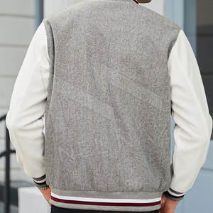 Bas quantité minimale de commande Manches en laine et en cuir de haute qualité Veste d'extérieur pour hommes OEM Custom Baseball Lettermen Jackets - Product Image 3