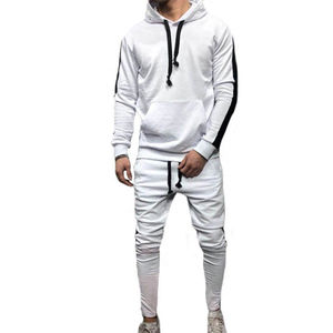 Meilleur article Ensemble de survêtement imprimé pour hommes Pantalon de survêtement à capuche léger et respirant pour l'extérieur Vêtements d'hiver Couleur de marque pure - Product Image 1