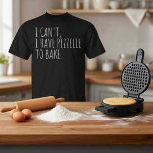 No puedo evitar tener una camiseta con estampado de galletas italianas para hornear Pizzelle - Product Image 3