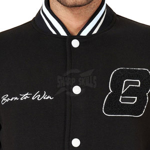 เสื้อแจ็กเก็ตเบสบอลสำหรับผู้ชายเสื้อแจ็กเก็ตเบสบอลสีออกแบบได้ตามต้องการ2025 - Product Image 5