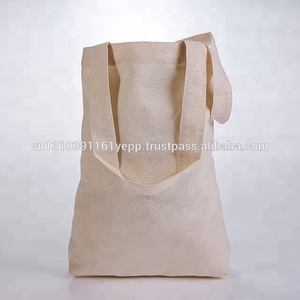 Wholesale Reusable Cotton Tote Shopping <b>Bags</b> with Custom Logo & Screen Pattern <b>Mesh</b> Handle for Gift Packing - Product Image 2