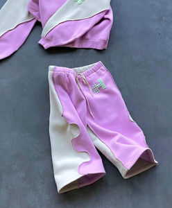 Conjunto Deportivo Extra Grande de Algodón para Hombre, Sudadera con Capucha Estampada y Desgastada, Conjuntos Deportivos con Lavado Ácido - Product Image 2