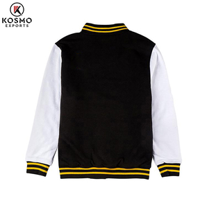 แจ็กเก็ตฤดูหนาวของผู้ชายผ้าฝ้ายผสมสไตล์มหาวิทยาลัยแจ็กเก็ตมีฮู้ดปักลายเย็บปะติดเสื้อเบสบอลวิทยาลัย - Product Image 2