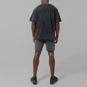 Camisetas lavadas con ácido para hombre en blanco liso, novedad de 2024, camiseta de lavado ácido de algodón de alta calidad para hombre - Product Image 3