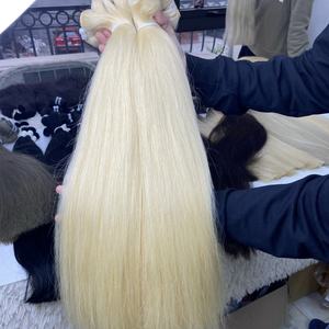 100% Remy Extensions de Cheveux Humains Blonde Naturel Trame Droite Kératine Haute Qualité Cheveux Chinois - Product Image 1