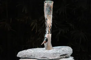 Tasse en corne de buffle naturelle authentique faite à la main de haute qualité style animal nautique support de corne à boire pour bière hydromel de noël - Product Image 6