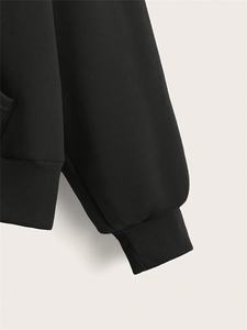 <b>Women's</b> <b>Hoodie</b> Heavyweight Crewneck <b>Hoodie</b> 300 Grams Fit Long Trendy Hip-Hop Printed <b>for</b> Winter Season - Product Image 4