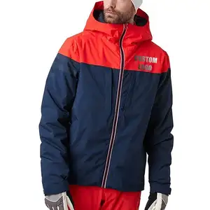 Oem Ski Snow Wear Snowboard Outdoor Contrast Kleur Ski Jas Voor Mannen Sneeuwscooter Snowjack