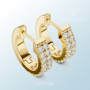 Daily Wear and Bulk Export Supply Certified Round <b>Cluster</b> Earrings with Elegant Design for Wedding Fashion - Product Image 4