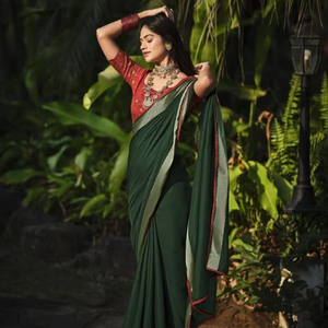 Vente en gros de collection Saree fantaisie en soie de lin Catalogue complet pour les vêtements de fête Vêtements indiens et pakistanais à des tarifs réduits - Product Image 1
