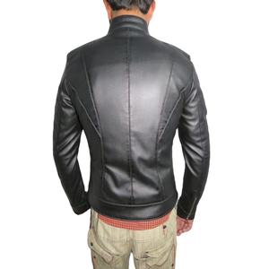 Chaqueta de Motociclista para Hombre, Otoño-Invierno, Piel de Vaca, Cuello Alto, Impermeable, Transpirable, Estilo Urbano - Product Image 2