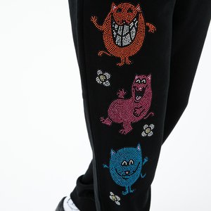 Vente en gros de sweat-shirts à double fermeture éclair personnalisés, broderie usée, appliqué, streetwear, lavage à l'acide, fermeture éclair, strass, polaire d'automne - Product Image 6