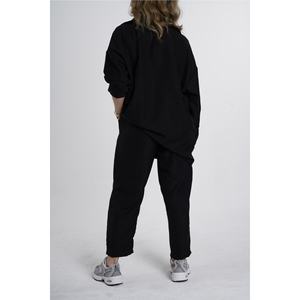 Pantaloni da camicia estivi Oversize in tessuto di lino superiore e inferiore - Product Image 5
