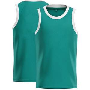 Camisetas sin mangas de baloncesto personalizadas para hombre, camisetas tejidas de malla de algodón con estampado por sublimación de nombre/Número, ajuste holgado informal para todas las estaciones, venta al por mayor DIY - Product Image 3