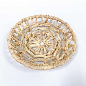 Handmade Natural Water Hyacinth <b>Round</b> <b>Placemat</b> for Home Decor and Daily Use for Kitchen and Living Room Table Decoration - Product Image 3