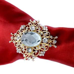 แหวนผ้าเช็ดปากลูกปัดทองพร้อมอุปกรณ์ตกแต่งโต๊ะหรูหราสำหรับงานแต่งงานและงานปาร์ตี้ที่บ้านดูทันสมัยและหรูหรา - Product Image 2