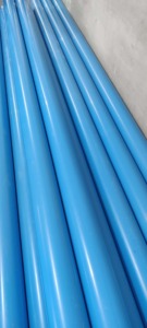 Tuyaux de tubage bleu uPVC durables pour puits d'eau et puits d'eau Fabricant OEM ODM Tube à extrémité plate nervurée et filetée Fournisseur d'exportation - Product Image 3