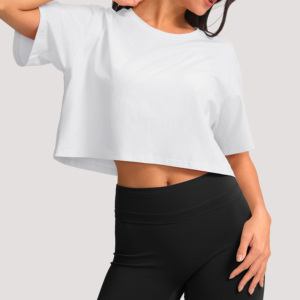 Top Deportivo Corto Transpirable y Ecológico con Estampado Puff, de Secado Rápido, Talla XS, Corte Holgado, Manga Corta, Tejido de Punto, Venta al Por Mayor - Product Image 6