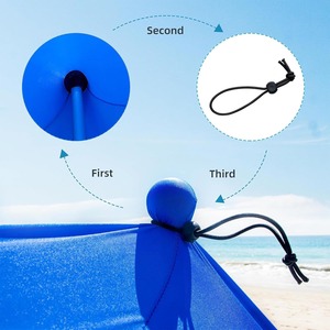 Auvent de camping portable, auvent de plage, auvent pare-soleil, tente de plage avec sac de sable, tissu en nylon lycra, poteaux en aluminium, abri solaire - Product Image 5