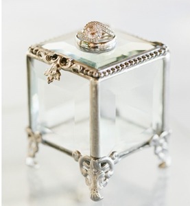 Premium vintage style floral embossed metal jewellery <b>box</b> with secure latchs durable and elegant <b>keepsake</b> organizer - Product Image 1