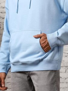 Sudadera con Capucha Térmica de Algodón 100% para Hombre, Estilo Holgado, Hombros Caídos, con Logotipo Personalizado, Resistente al Viento - Product Image 2