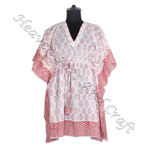 2025 mode musulman Abaya Maxi robe turc court Caftan main bloc imprimé caftan fait à la main indien Caftan Abaya caftan Caftan - Product Image 2