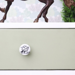 Tiroir décoratif noir blanc boutons oiseaux pour commode poignées de porte de placard de cuisine vente en gros CFKP-1 - Product Image 4