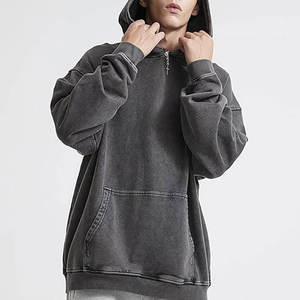 Sweat à capuche Vintage Stone Acid Wash pour hommes de haute qualité Logo personnalisé Meilleure vente pour l'hiver Prix raisonnable Lettre anti-rétrécissement - Product Image 5