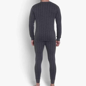 <b>Men</b> <b>Thermal</b> Suits-Plain Dyed Quick Dry Breathable 100% Cotton Customizable Colors Logo Top Selling Reasonable Price All Seasons - Product Image 2