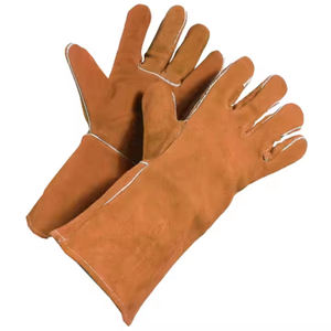 Gants de sécurité en cuir de vachette fendu de qualité supérieure Construction réfléchissante lutte contre les incendies résistant à l'abrasion pour le travail - Product Image 4