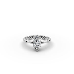 Anillo de Diamante Cultivado en Laboratorio con Corte Marquesa de 1 Quilate en Oro de 18K/14K, Joyería de Compromiso para Mujer, Elegante y Lujosa - Product Image 6
