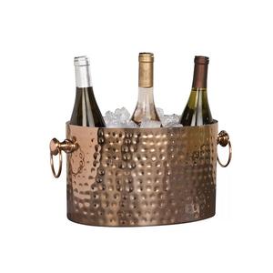 Cuve de boisson de luxe en acier inoxydable de 3 bouteilles plaquée de cuivre pour refroidisseur de vin de Champagne pour la fête Grande valeur! - Product Image 1