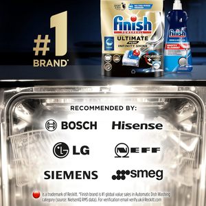 Pastillas para Lavavajillas Finish, Ultimate Plus Infinity Shine, 146 Unidades (73 x 2 Paquetes), Aroma Fresco, Elimina la Grasa, Nuestra Fórmula Más Intensiva - Product Image 5