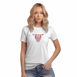 Customizable <b>Women's</b> Breathable Knitted Casual O-Neck <b>T</b>-<b>Shirt</b> with Lace & Embroidery Patches Custom Logo Included - Product Image 1
