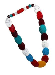 Collier en résine multicolore de haute qualité Bijoux de mode pour femmes de l'Inde Look tendance Collier en résine fait main - Product Image 4