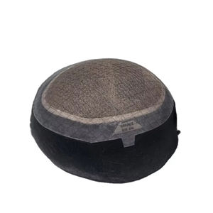 Perruque toupet Miraje Model Taz BD en cheveux humains Remy indiens avec une densité de 100%, vague profonde naturelle et vague corporelle, base en dentelle PU - Product Image 5