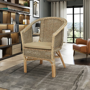 Sillón de Ratán Moderno VIENA, Elegante y Cómodo, para Interiores y Exteriores, para Patio, Sala de Estar, Oficina en Casa, Construcción Duradera - Product Image 4