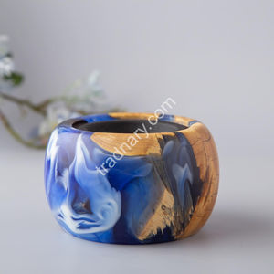 Design personnalisé Bois Résine Bakhoor Brûleur Mubkhar pour Ramadan Mubarak Dernier Bakhoor par Tradnary Exim Pvt Ltd - Product Image 6