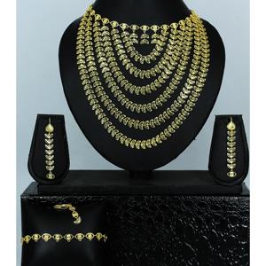 Jewelry Supplies Women Indian Jewellery Rhodium Plated Dubai <b>Bridal</b> <b>Wedding</b> Jewelry Set Wholesale Copper Dubai Earrings - Product Image 1