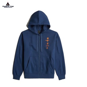 OEM Custom Logo Design Cotton Embroidery <b>Hoodie</b> Manufacturers Plain High Quality Plain Heavy Unisex <b>Full</b> <b>Zip</b> <b>up</b> Hoodies - Product Image 5