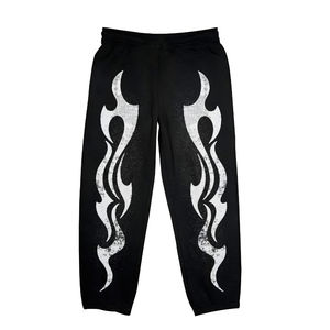 Lavage à l'acide évasé empilé imprimé survêtement hommes polaire formation Jogging décontracté mode ensemble en gros vêtements d'hiver - Product Image 5