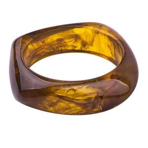 Epoxy Resin Lock Shape <b>Christian</b> Women's Bangles Trendy Luxury Jewelry for Weddings Eid Celebrations & Special Occasions - Product Image 5